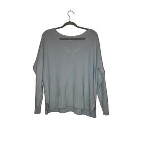 Lucky Brand Knit Light Blue Relaxed Fit V-Neck Sweater Women’s Large